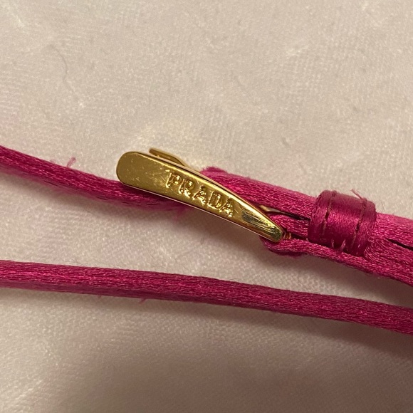 Prada Wristlet - Satin Fuchsia Pink - Like New Condition - Picture 6 of 9